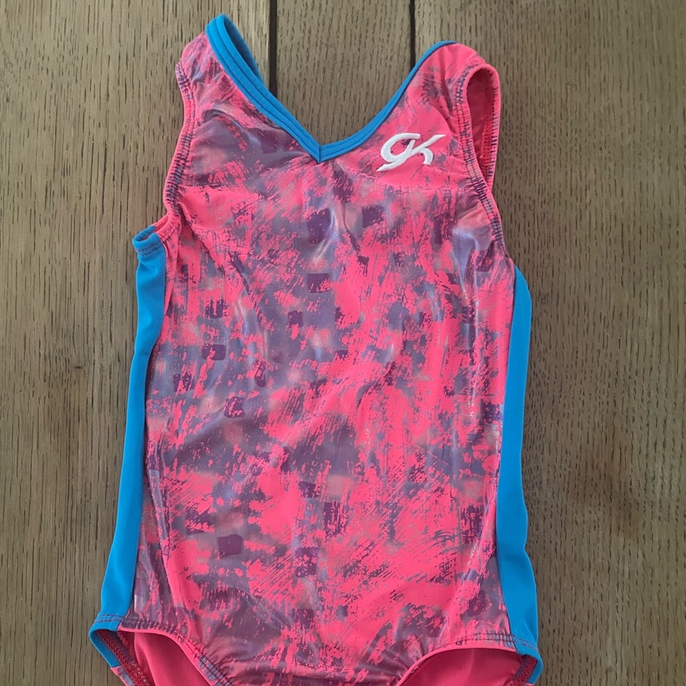 GK Childs medium leotard. Tag was cut off but fits like my other child’s medium.